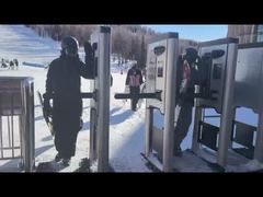 전신 높이 회전식 개찰구 RFID 카드 리더 지문 스테인리스 스틸