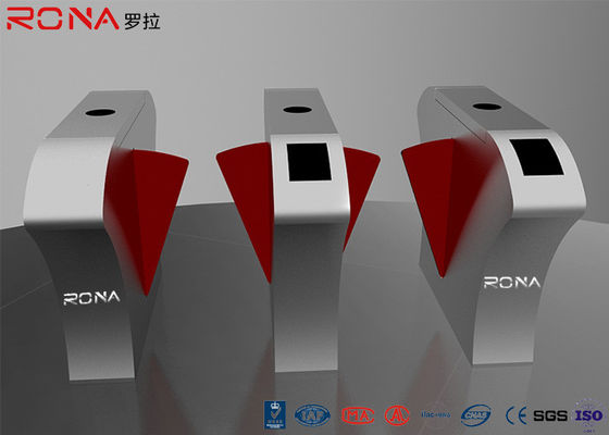 RONA 2차선 플랩 배리어 게이트 (분당 40명 통과 속도, 304 스테인리스 스틸 구조, 양방향 출입 통제